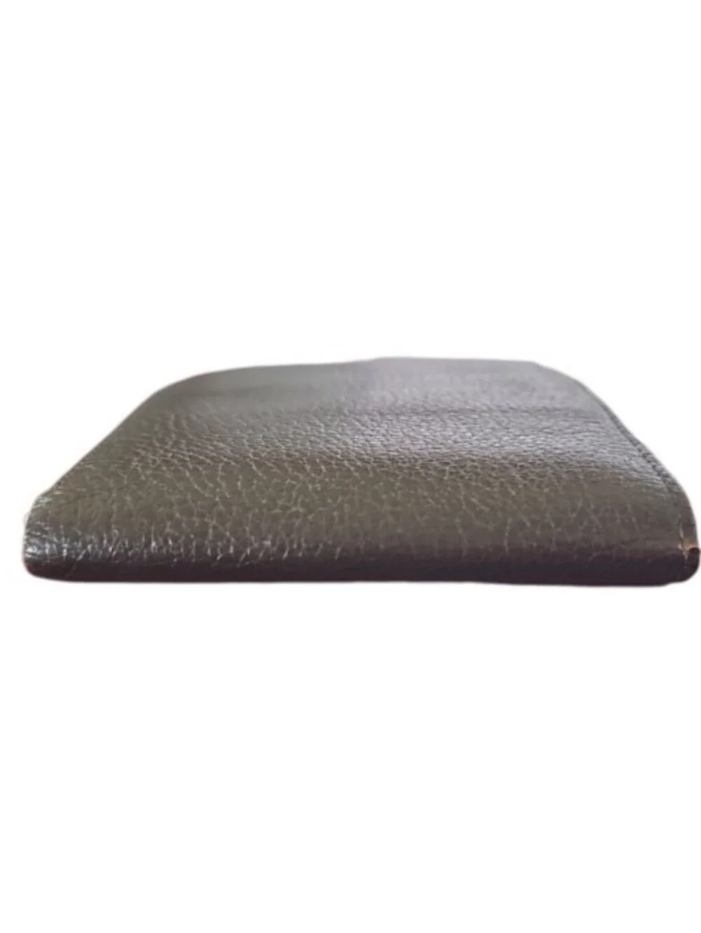 Brown Genuine Leather Bifold Wallet Men Pebbled Leather Slim Classic Minimalist